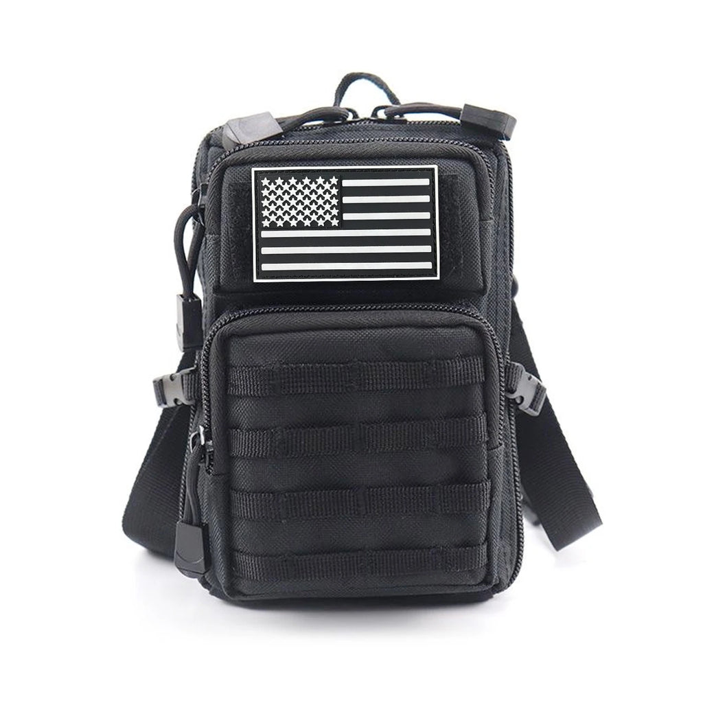 2L multi layered mobile phone bag waist hanging bag, with multiple ways of wearing, suitable for outdoor hiking trips