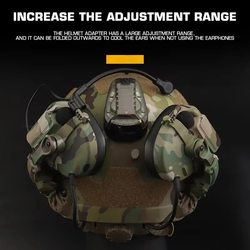 Tactical C5 Helmet Headset Noise Reduction Hunting Shooting Airsoft Paintball Outdoor Communication Earmuffs