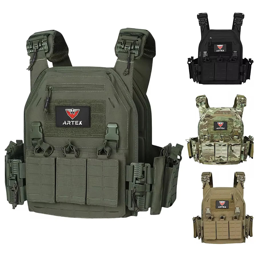 Outdoor quick release vest with multifunctional laser abrasion resistance and breathability