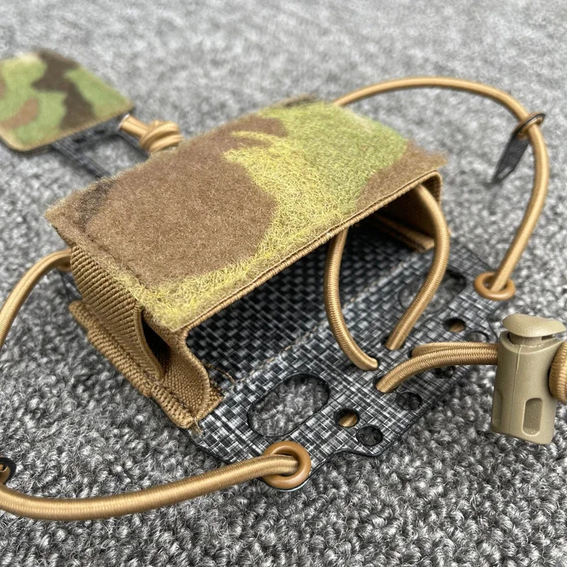Tactical Helmet Battery Case Pouch T Shape Frame Battery Pouch Airsoft Helmet Paste Attached Pouch Battery Storage Bag