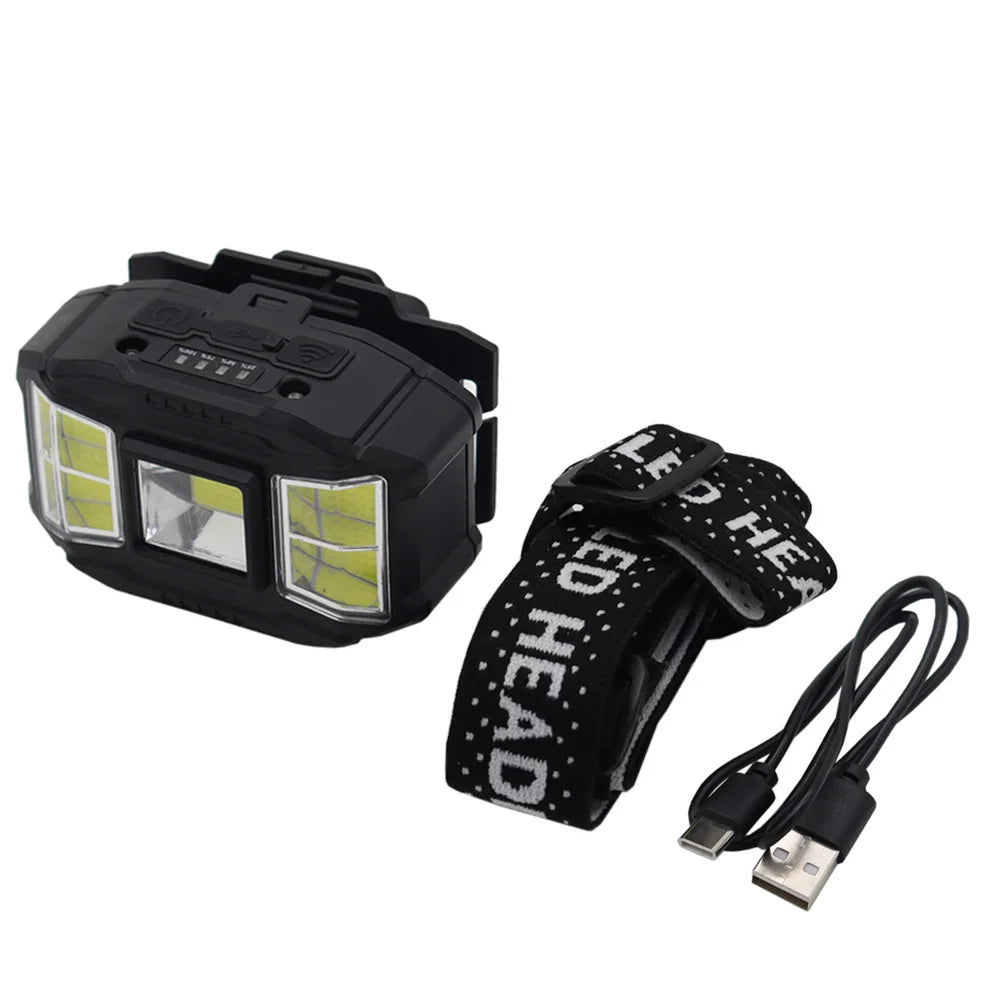 Tactical FAST MICH Helmet Light Signal Lamp USB Rechargeable Waterproof Headlamp for Hunting Fishing
