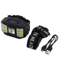 Tactical FAST MICH Helmet Light Signal Lamp USB Rechargeable Waterproof Headlamp for Hunting Fishing