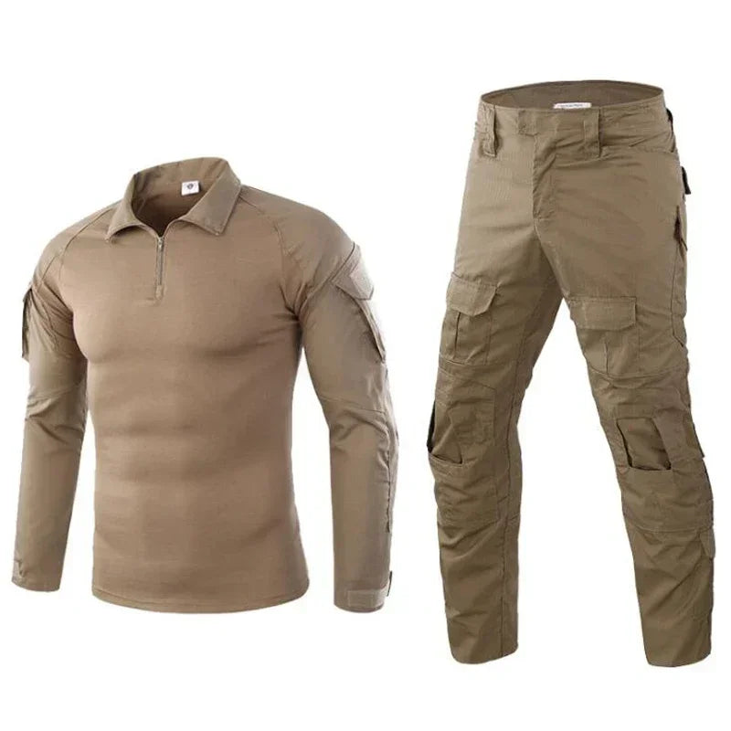 Tactical Sports Uniform Outdoor Clothes Suits Training Suit Camouflage Hunting Shirts Pants Climbing Sets CS Pant Men