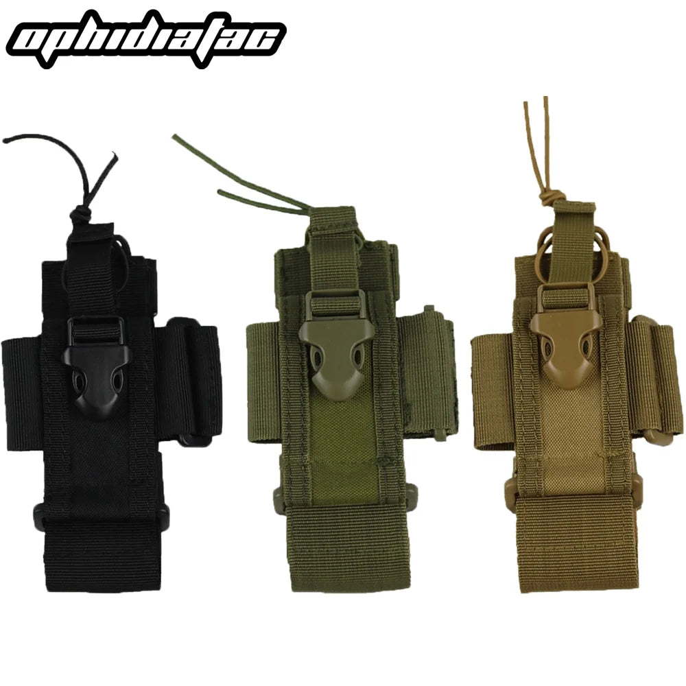 Adjustable Wireless Calling Machine Electric Holder Bag Molle Two-Way Radio Holster Bag Holder Nylon Walkie Talkie Bag