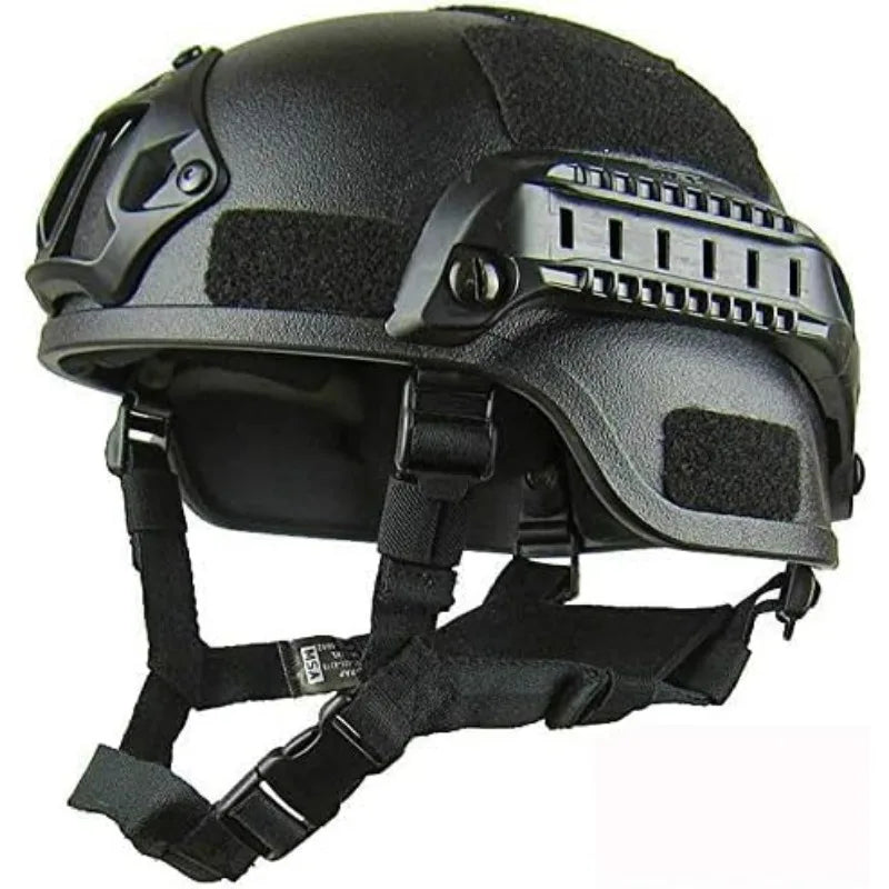 Tactical ABS Security Protection Helmet With Mask With Multi-functional Guide Rail For Training CS Game Cosplay