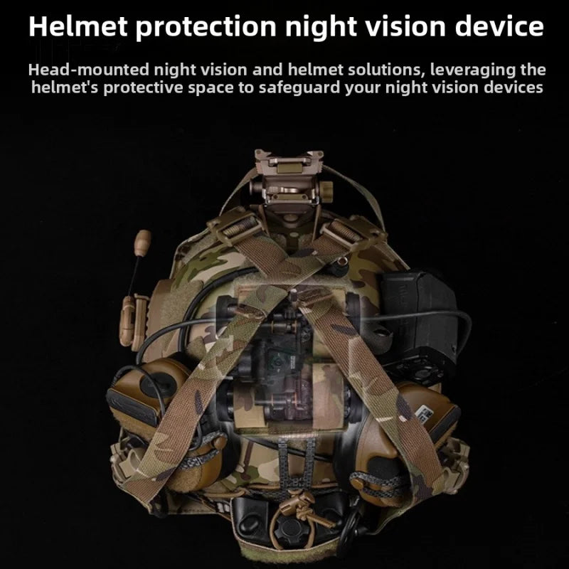Tactical Helmet NVG Pouch Night Device Organizer Storage Board, Portable Handheld Strap Airsoft Paintball Helm
