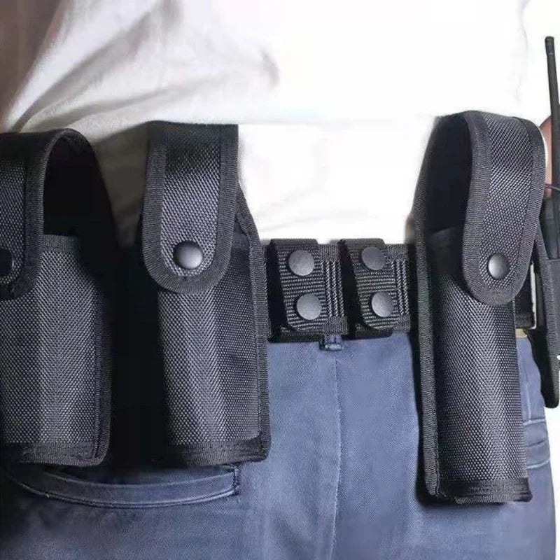 4pcs Adjustable Thickened Tactical Belt Buckle Police Military Accessories Double Snap Buckle Nylon Tactical Belt Loop Retainer