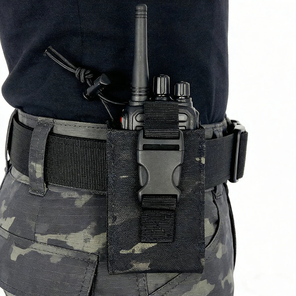 New Tactical Radio Pouch Hunting Walkie Talkie Holder Interphone Hanging Bag Molle Nylon Magazine Pocket Hiking Accessories
