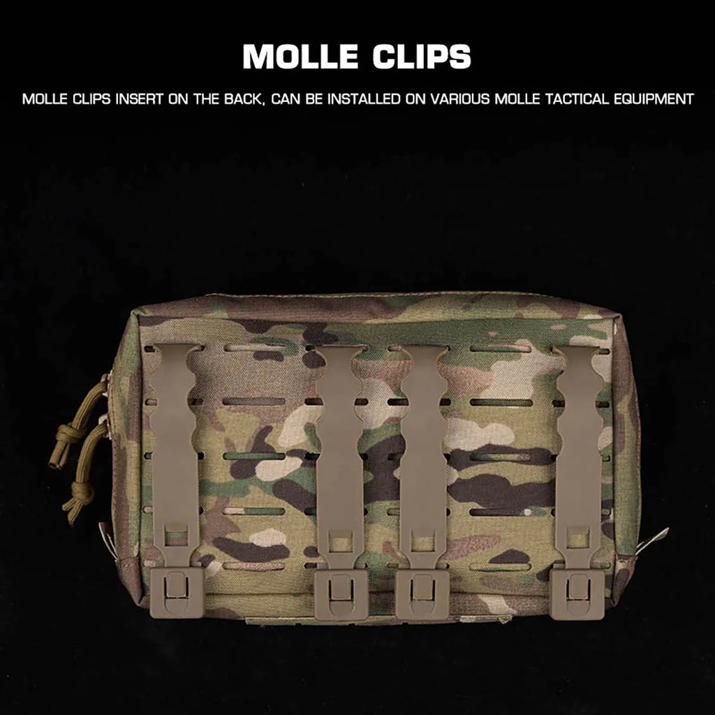 POSEIDON DEFENSE ATTACKER Horizontal First Aid Kit Bag IFAK Pouch Molle Pouch with fixing Internal Straps
