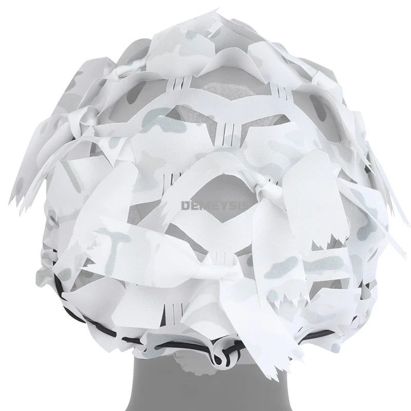3D Camouflage Net Airsoft Helmet Cover Laser Cut Tactical Fast High Cut Helmet Cloth Universal Hunting Shooting Helmet Cover