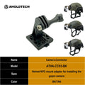 Aholdtech Tactical Bulletproof Helmet Accessories Flashlight Holder Light Clamp And NVG Mount Connector for Gopro Hero Cameras