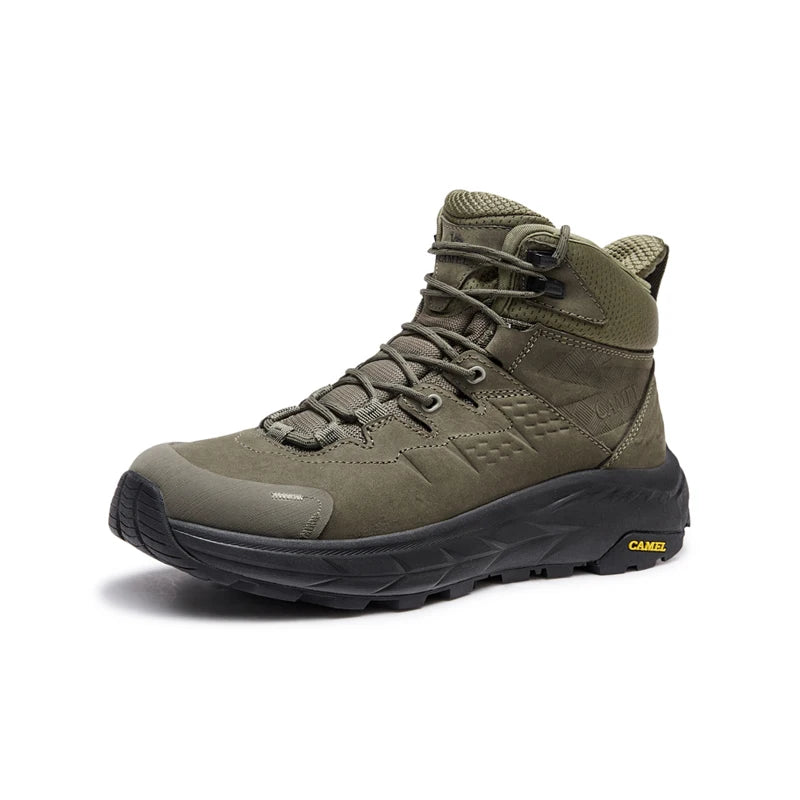 GOLDEN CAMEL high-top Hiking Shoes for Men Wear-resistant Non-slip Men's Tactical Boots Height-enhanced Anti-collision 2025