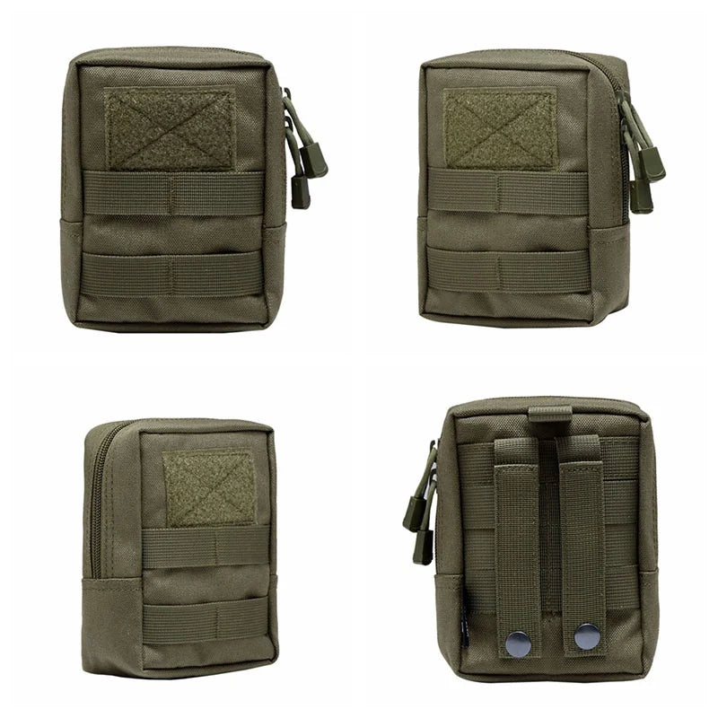 600D Outdoor Waist Bag Molle Pouch Tool Zipper Waist Pack Hungitng Accessory Belt Pouch
