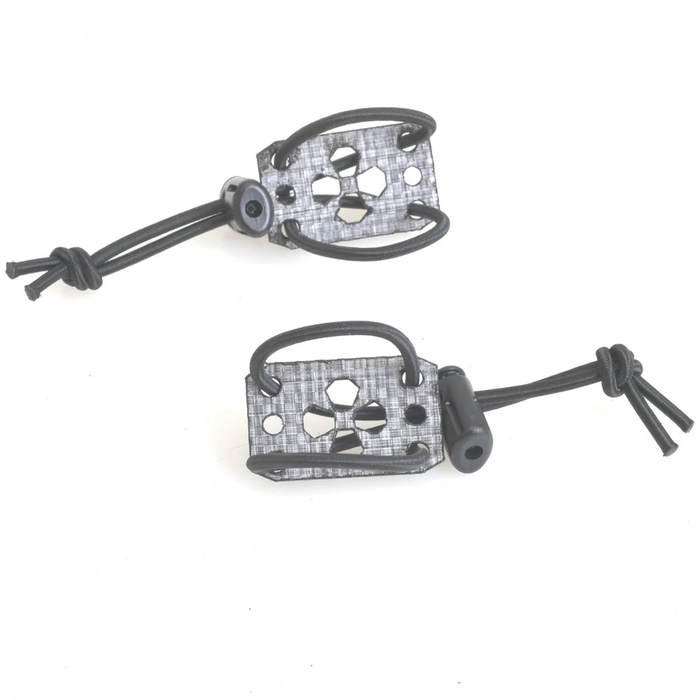 2PCS Tactical Communication PTT Fixed Plate Holder Imported Teg-Ris Elastic Rope Fixed Buckle