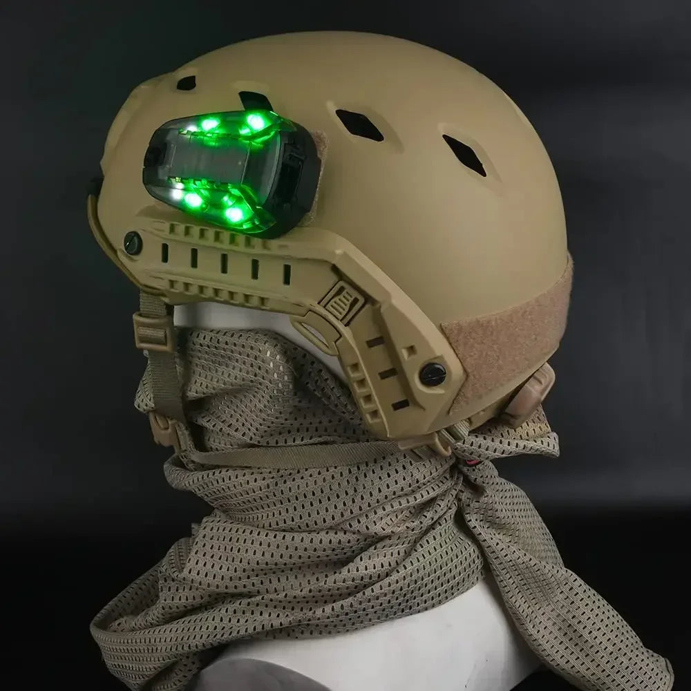 Sport Helmet Light Blue Green Red IR Strobe Waterproof Outdoor Survival Safety Signal Flash LAMP Light for Outdoor Sports