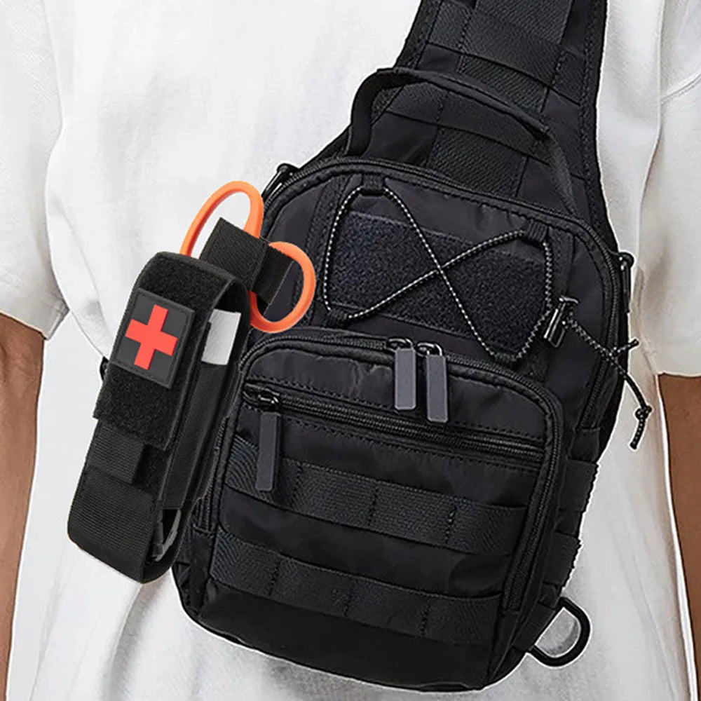 MOLLE Nylon Tourniquet Pouch Holder First Aid Kit EDC Waist Bag Portable Medical Shears Pouch Outdoor Flashlight Knife Holster