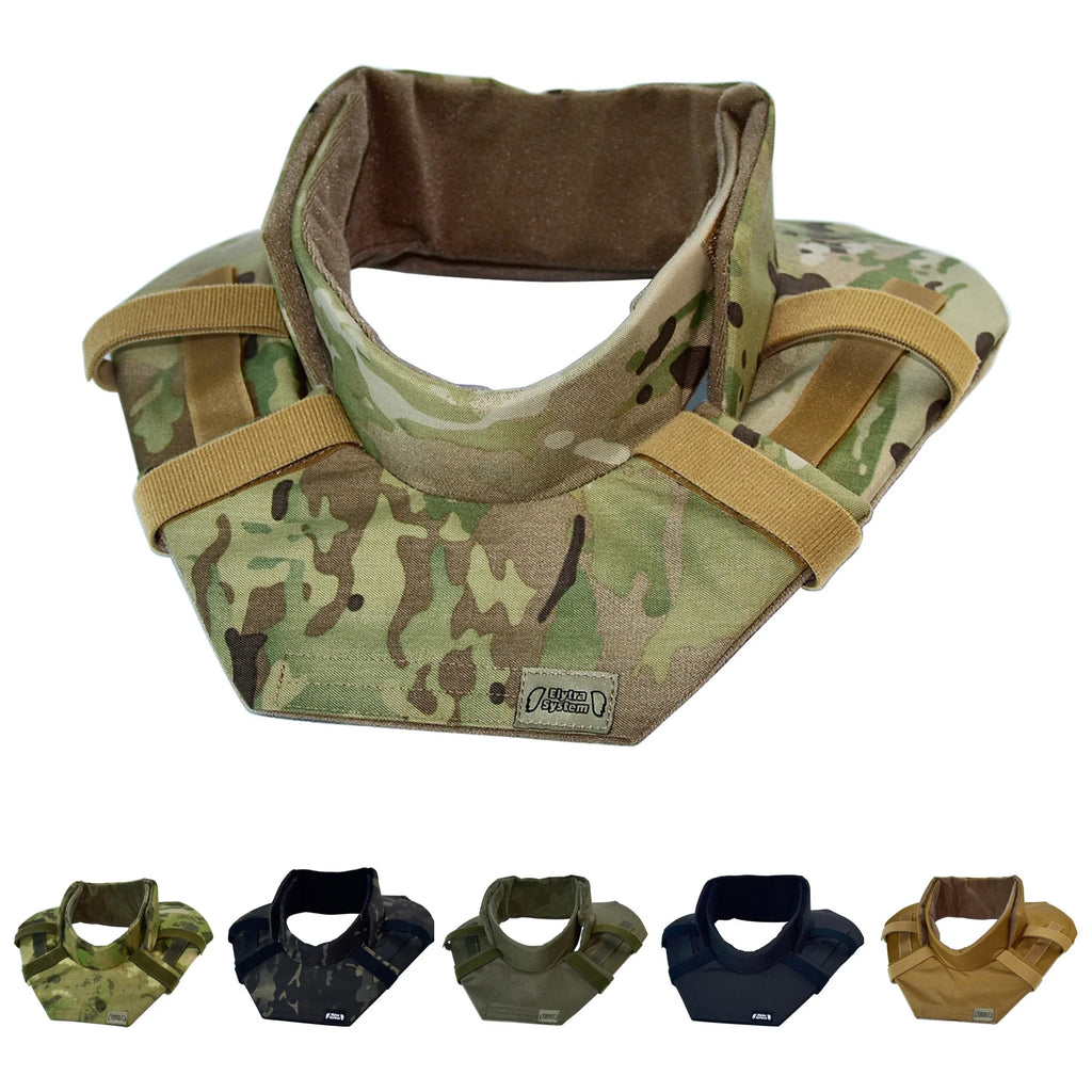 Tactical Neck Guard for Plate Carrier Adjustable Collar Neck Armor Protection Airsoft Hunting Vest Training Accessory