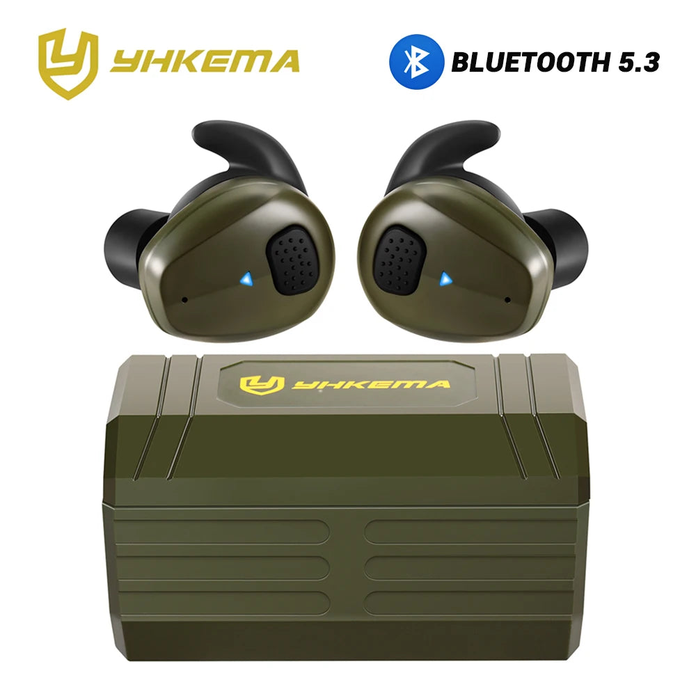 YHKEMA Tactical Bluetooth Earplugs Electronic Shooting Noise-Proof Earbuds/Noise-Cancelling Hearing Protection Earmuff