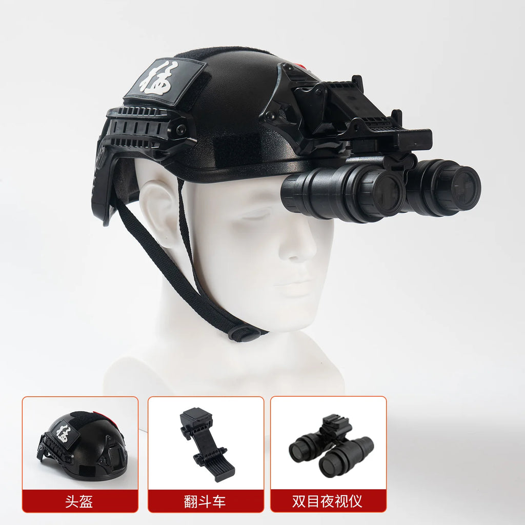 Tactical Kids Helmet Set COD Airsoft Helmet Kit with Ghost Full Face Mask NVG Model Headphones for CS Call of Duty 19 Cosplay