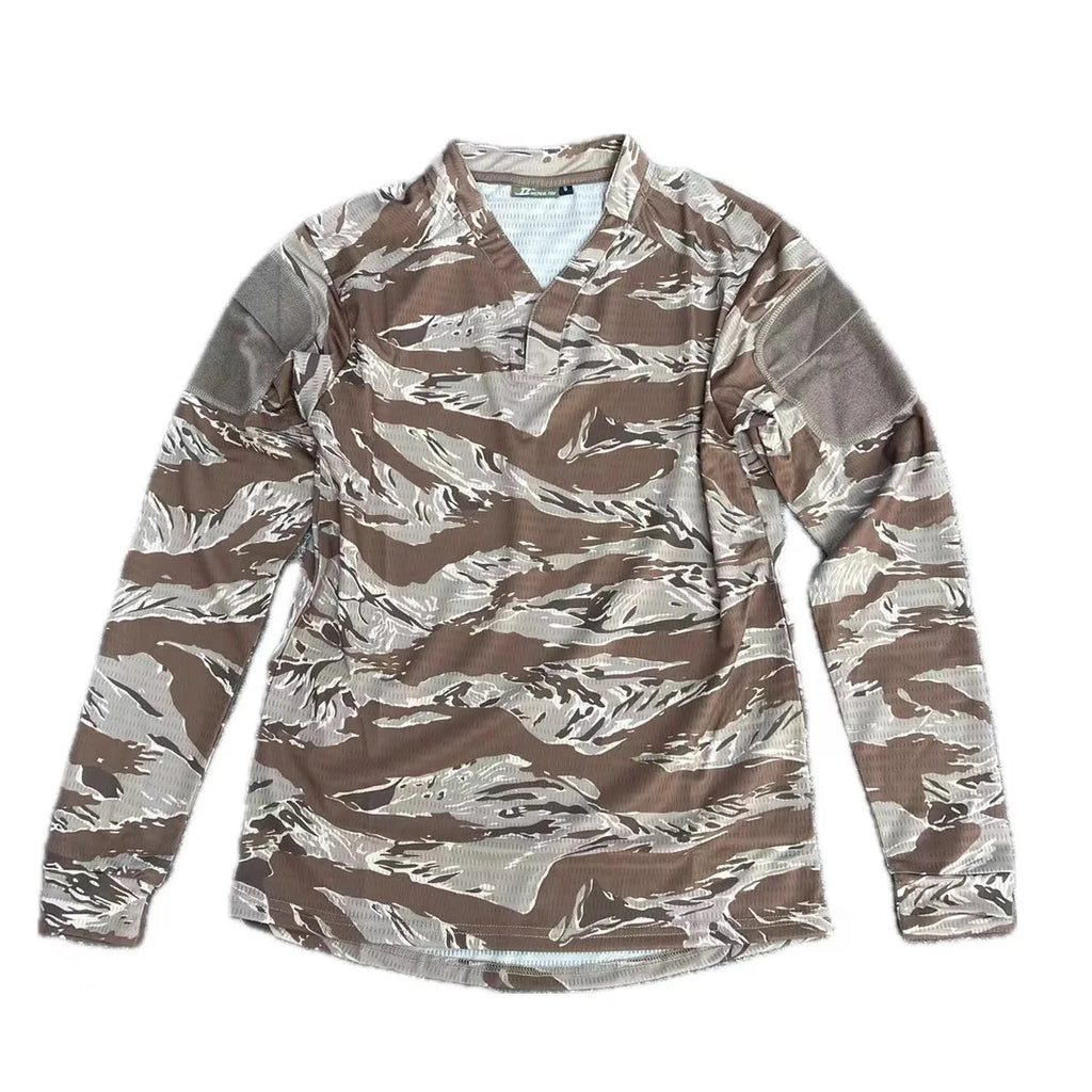Long Shirt Velocity Style Rugby Shirt Quick Dry Breathable Tactical Long Sleeve T-shirt Hunting