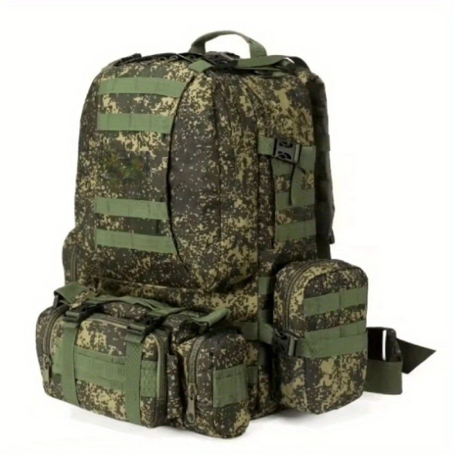 Men's Large Capacity 55L Backpack Tactical Backpack Outdoor Hiking Climbing Army Rucksacks Waterproof Camping Bags