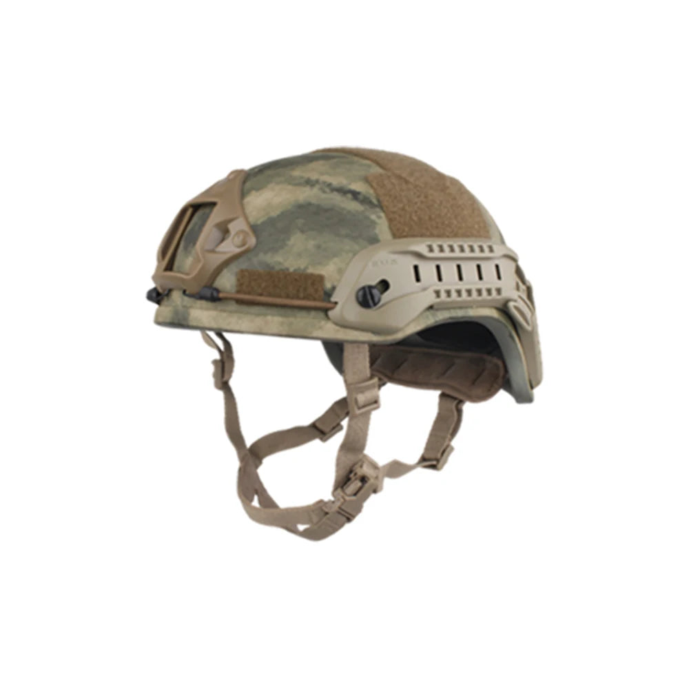 Emersongear Tactical ACH MICH 2001 Hunting Helmet Middle Covered ABS TC 2001 Helmet Advanced w NVG Shroud Side Rail Hand Protect
