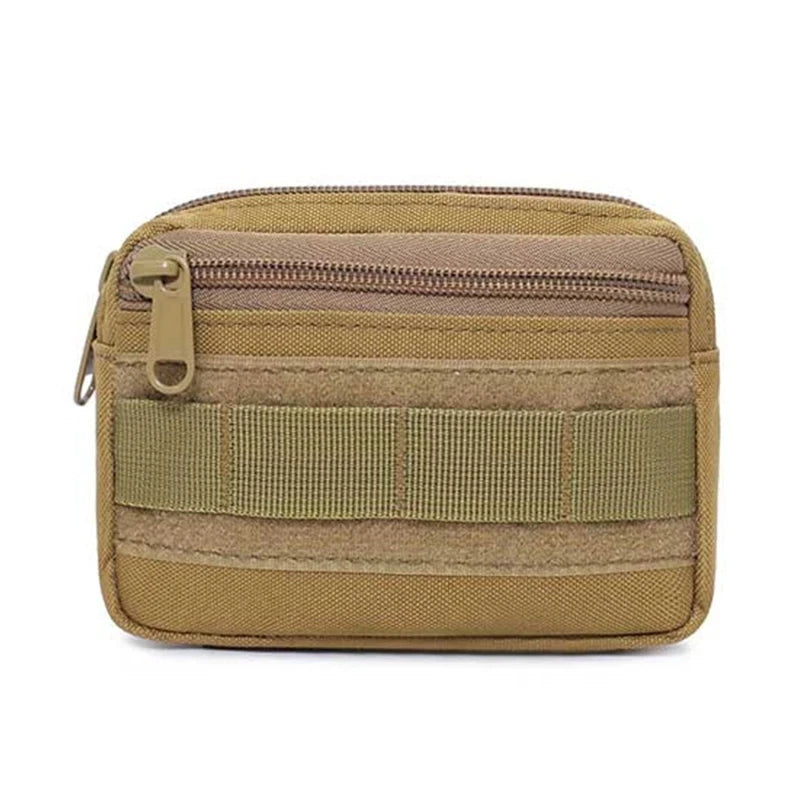 Men's Double Layer EDC MOLLE Pouch, Waist Belt Bag Fanny Pack for Outdoor Hiking & Camping Accessories