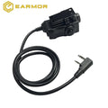 EARMOR M51 PTT Adapter Airsoft Tactical Headset Phone Plug Tactical Headset Accessory Finger Line Button Combination