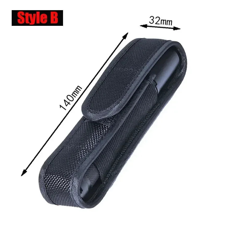 Tactical Flashlight Pouch LED Flashlight Holster Bag Torch Storage Cover Case Multitool Holder Pocket Camping Hunting Equipment
