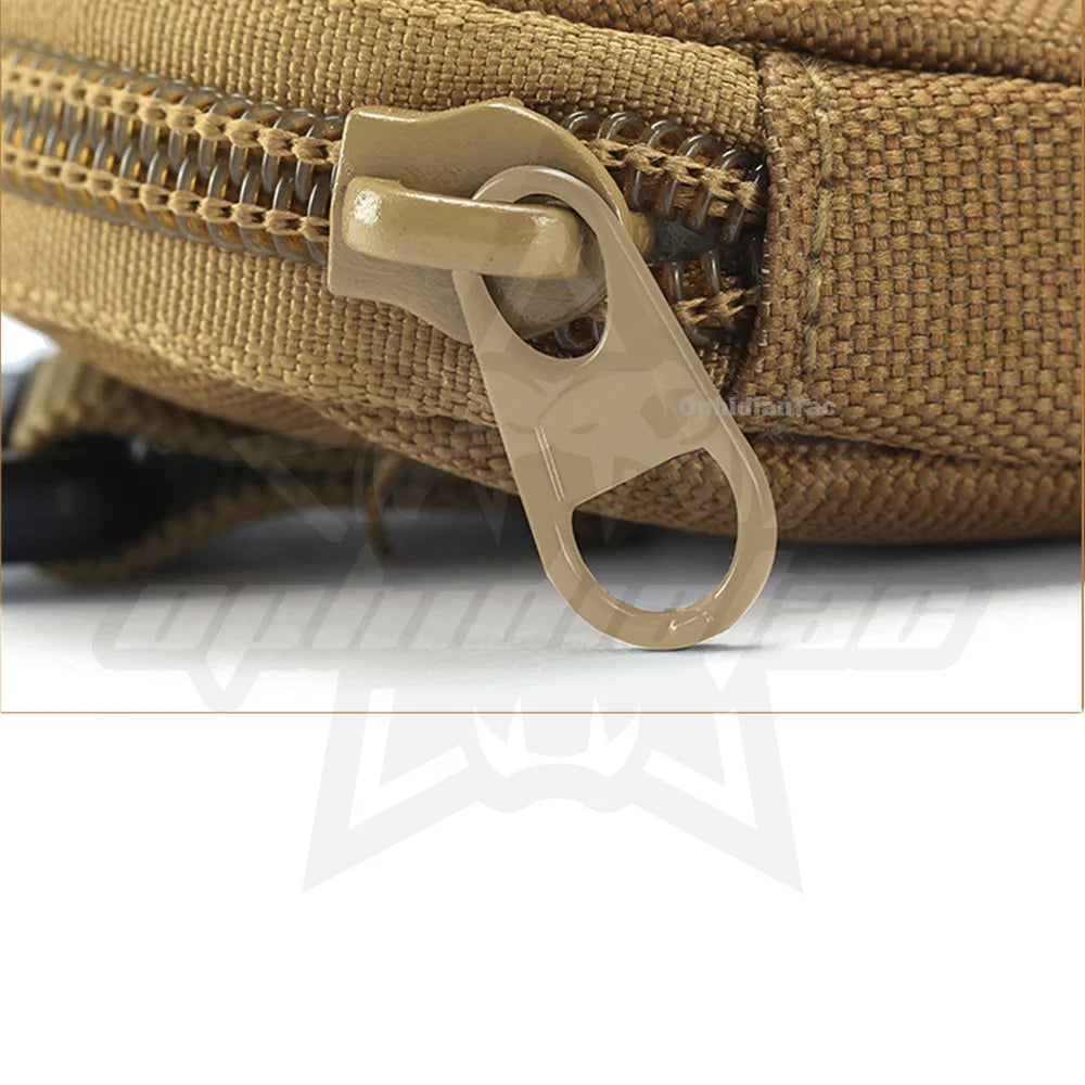 OPHIDIAN Outdoor Leisure Men's Coin Purse Portable Mini Coin Bag Key Bag Waist Bag Round Small Wallet Zipper Wallet