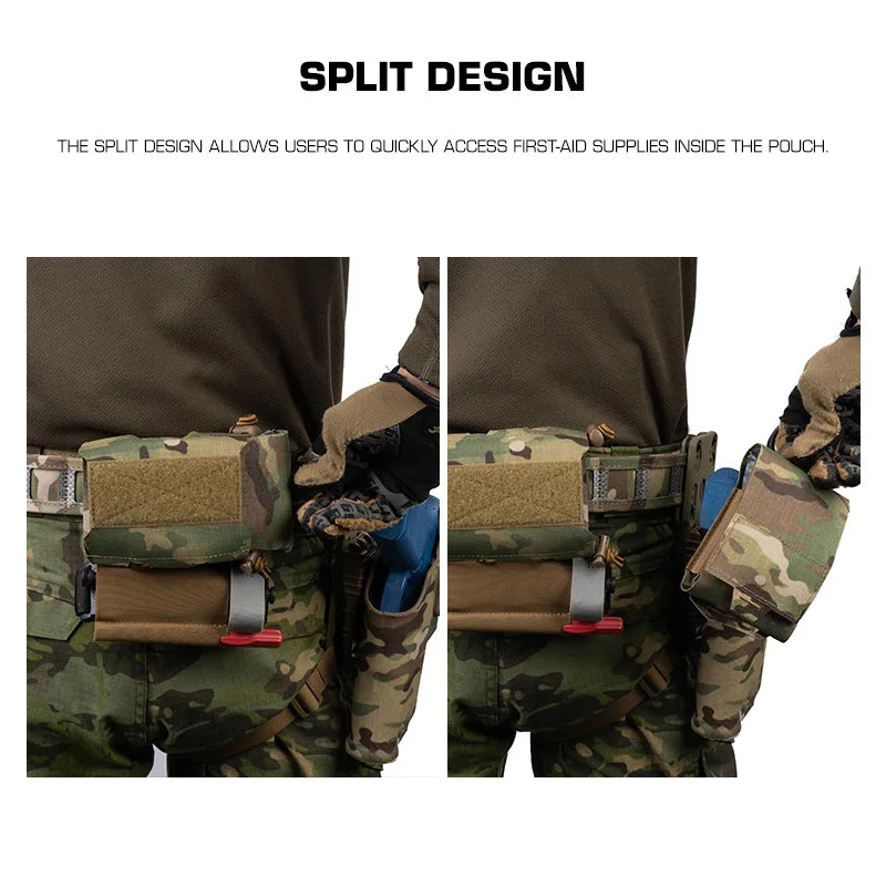 Tactical Compact IFAK Medical Pouch First Aid Molle Pouch for Outdoor Hunting Camping Hiking Survival Gear