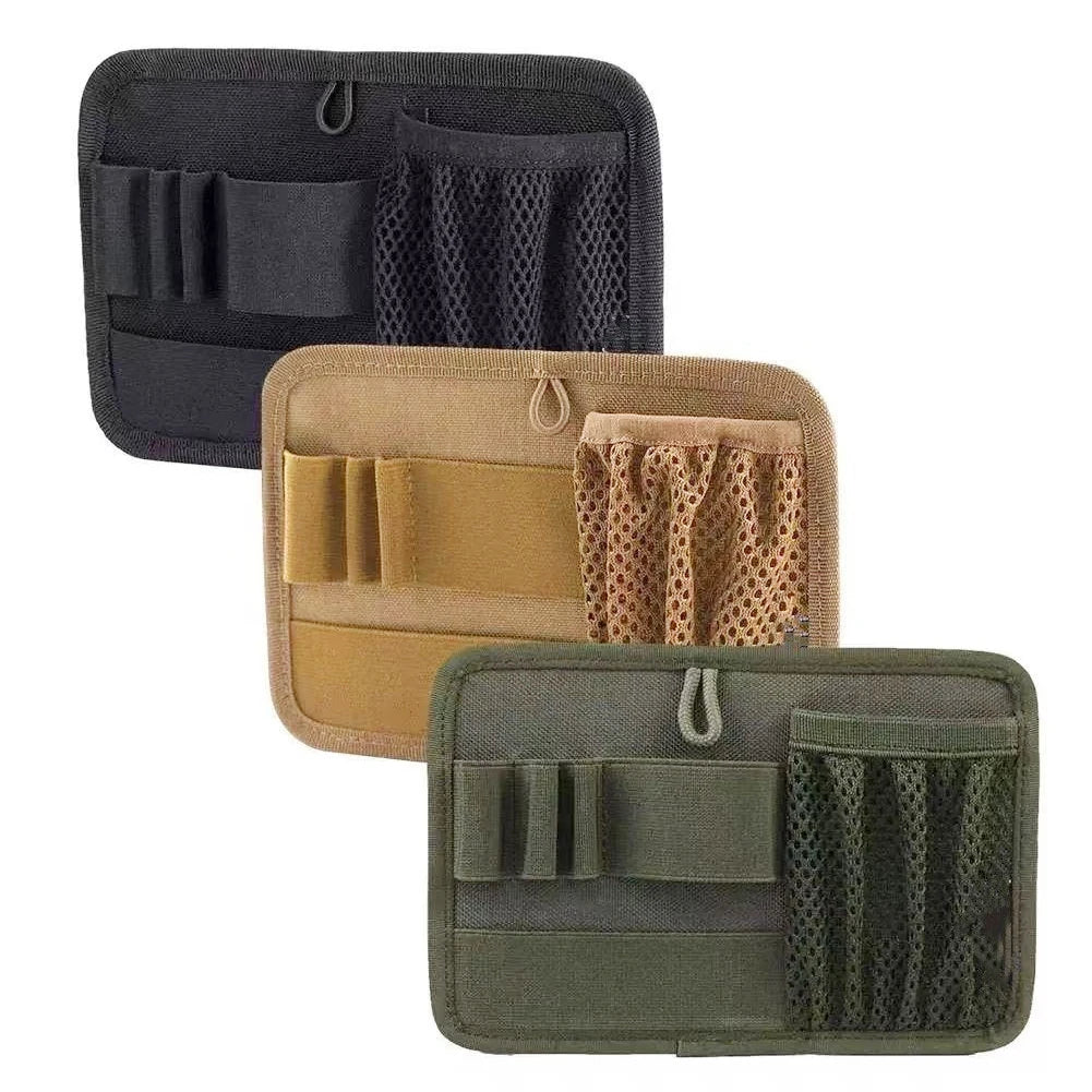 Tactical EDC Mesh Storage Pouch Hook Fasteners Modular Panel Organizer Adhesive Backboard Backpack Vest Expansion Accessory Bag