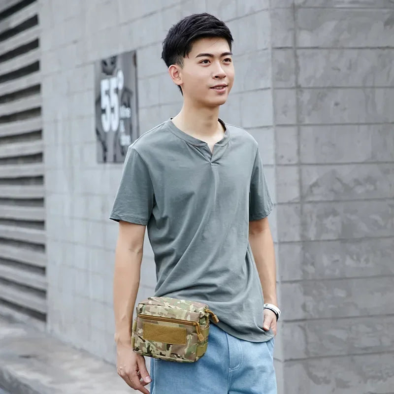 Outdoor Molle Pouches Tactical Admin Pouch Compact EDC Utility Gadget Gear Pouch Carry Accessory Belt Hanging Waist Hunting Bag