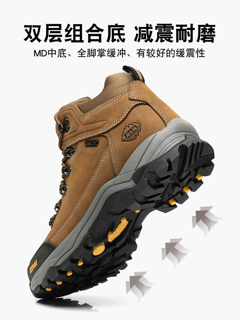 RAN Cow Leather Hiking Boots Men For men Outdoor Sport Walking Sneakers trekking Snow Shoes women Climbing Mountain Hunting boot