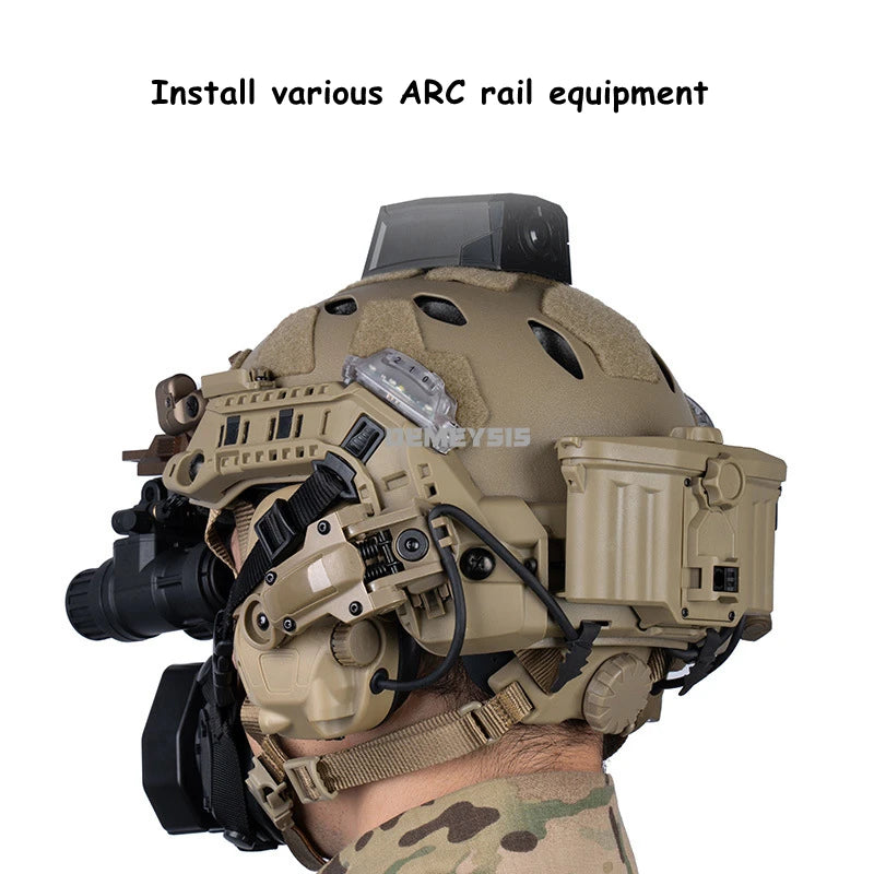 Tactical Super High Cut Fast Helmet Side Guide Rail Module Integration Hunting CS Airsoft Helmet Mount Accessories Adjustable