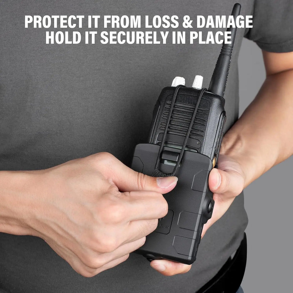 GUN & FLOWER Belt Clip – Durable Black for Radios, Secure Fit, Easy Attachment for Outdoor, Tactical, and Work Use