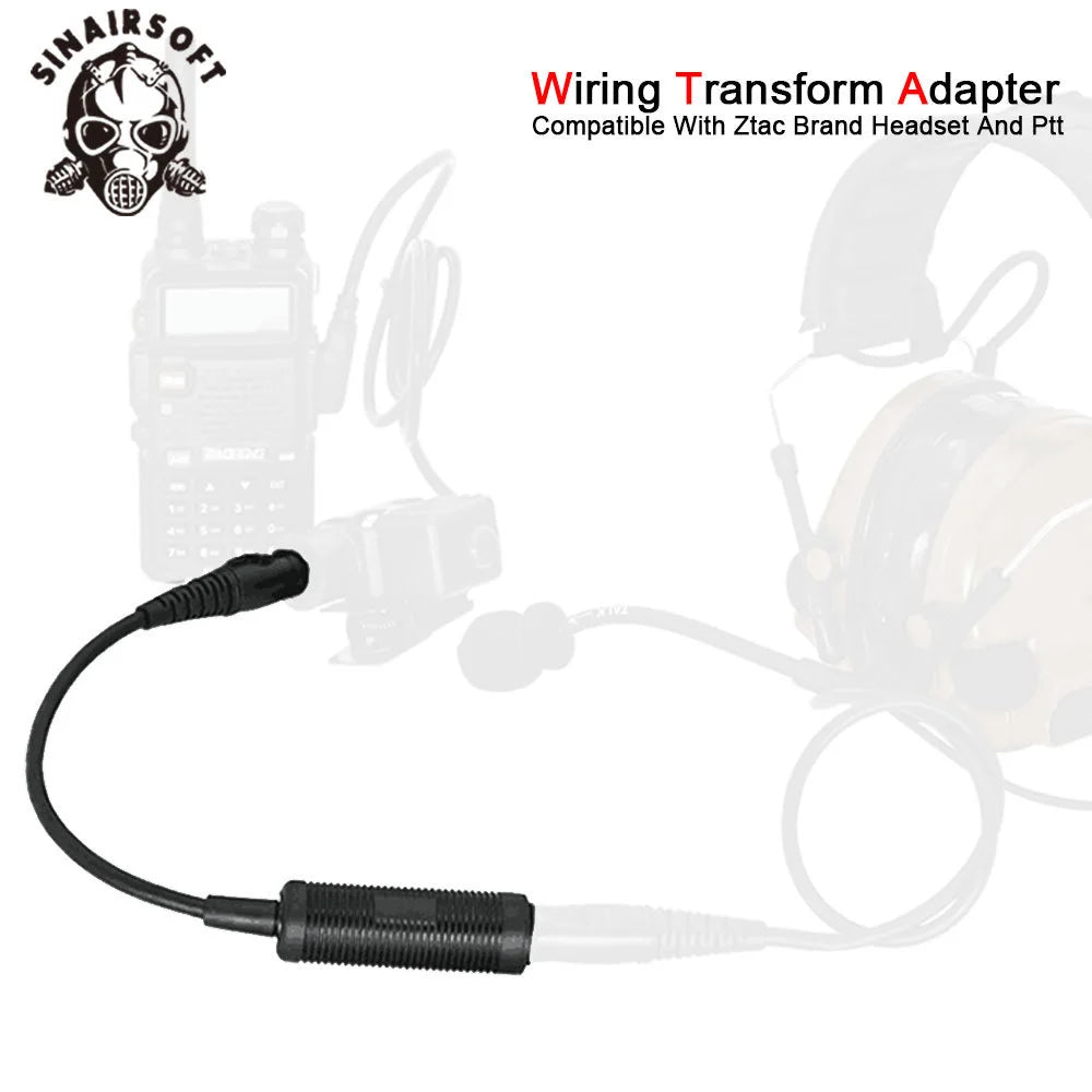 Z Tactical Headphones Wiring Transform Adapter For Paintball Shooting Hunting Headset Mic Connect PTT Headsets Parts