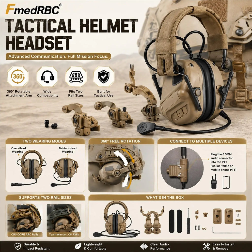 Tactical Helmet Set with Quad Dummy NVG Goggles Comms Headset Signal Light Airsoft Helmet Gear for Cosplay Paintball Training