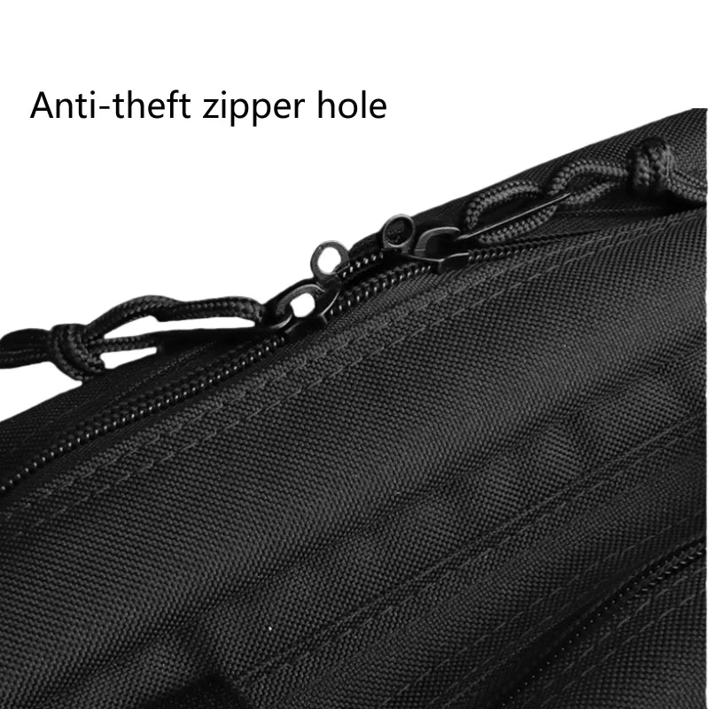 Outdoor storage function bag with built-in 9mm elastic fixing strap, large capacity multifunctional anti-theft handbag