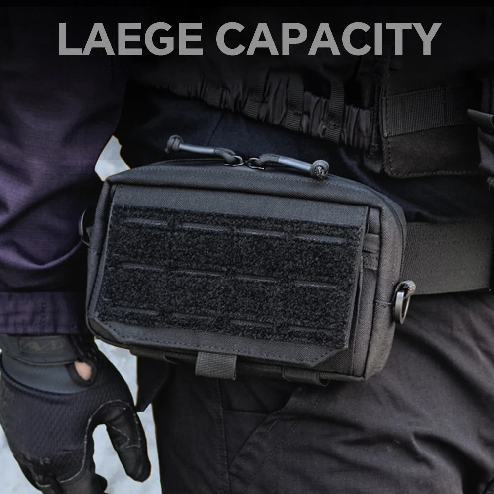 Tactical Molle Admin Pouch Compact Utility EDC Tool Bag Outdoor Phone Pouch Fanny Waist Pack Bag Belt Pouch Small First Aid Kit