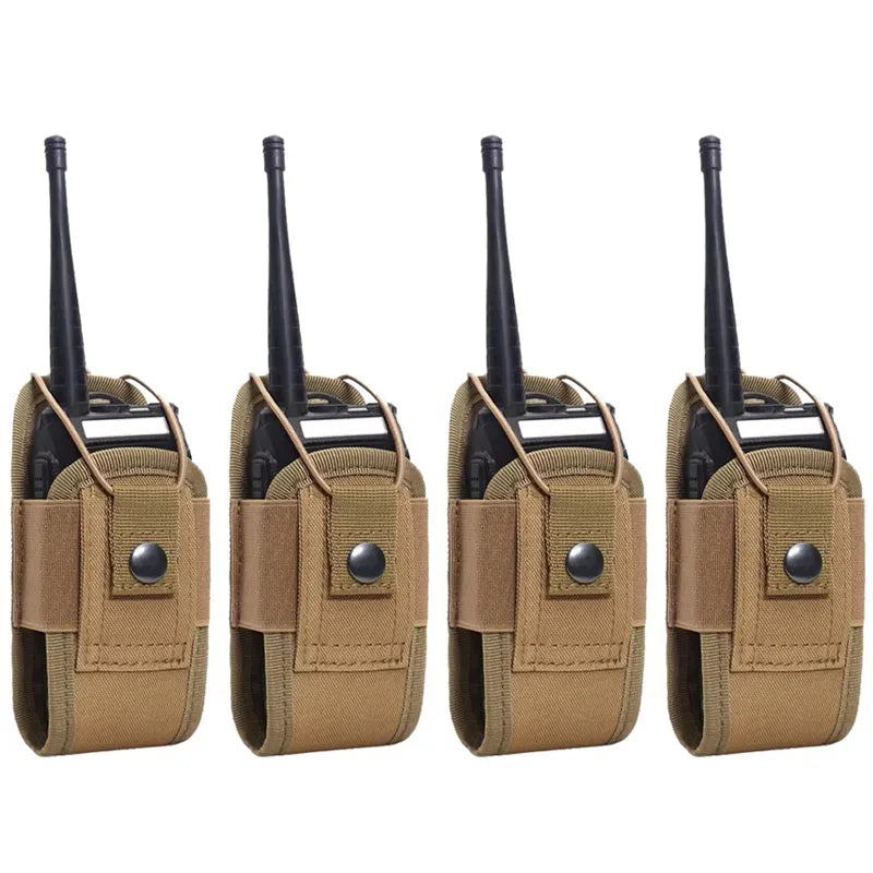 1/2/3/4pcs Nylon Talkie Pouch Tactical Radio Walkie Bag Holder Pocket Portable Interphone Holster Carry Bag Hunting Camping