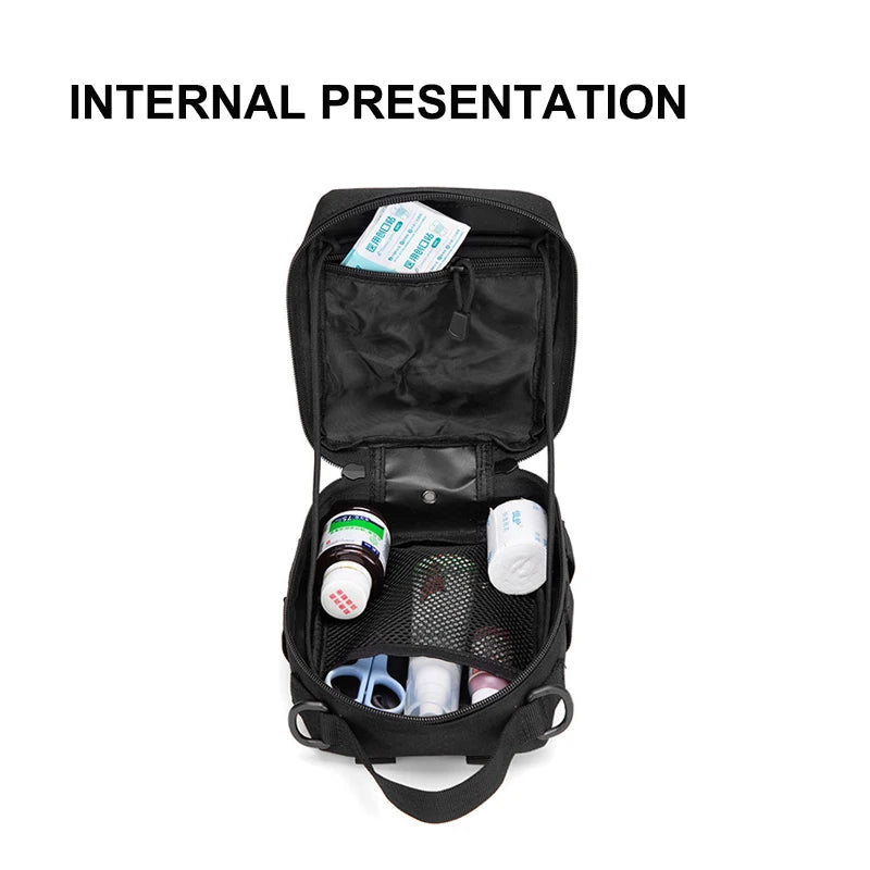 Multifunctional MOLLE Tactical IFAK Medical Pouch Portable Outdoor Emergency First Aid Kit Survival Tool Storage Bag With Patche