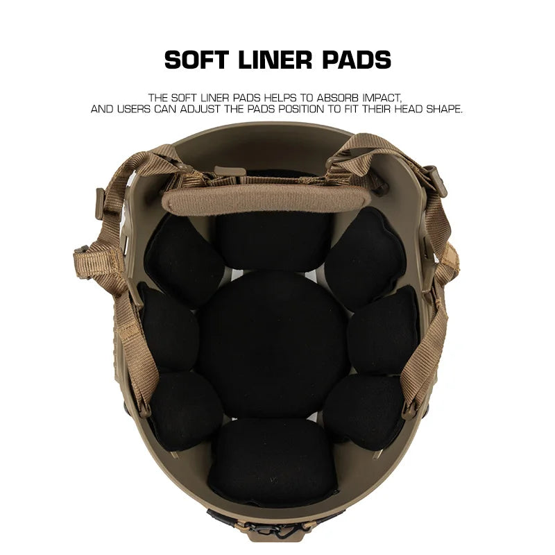 Tactical Training Protective Helmet with Rail NVG Mount Airsoft Paintball Hunting Hiking Camping Outdoor Sport Headgear