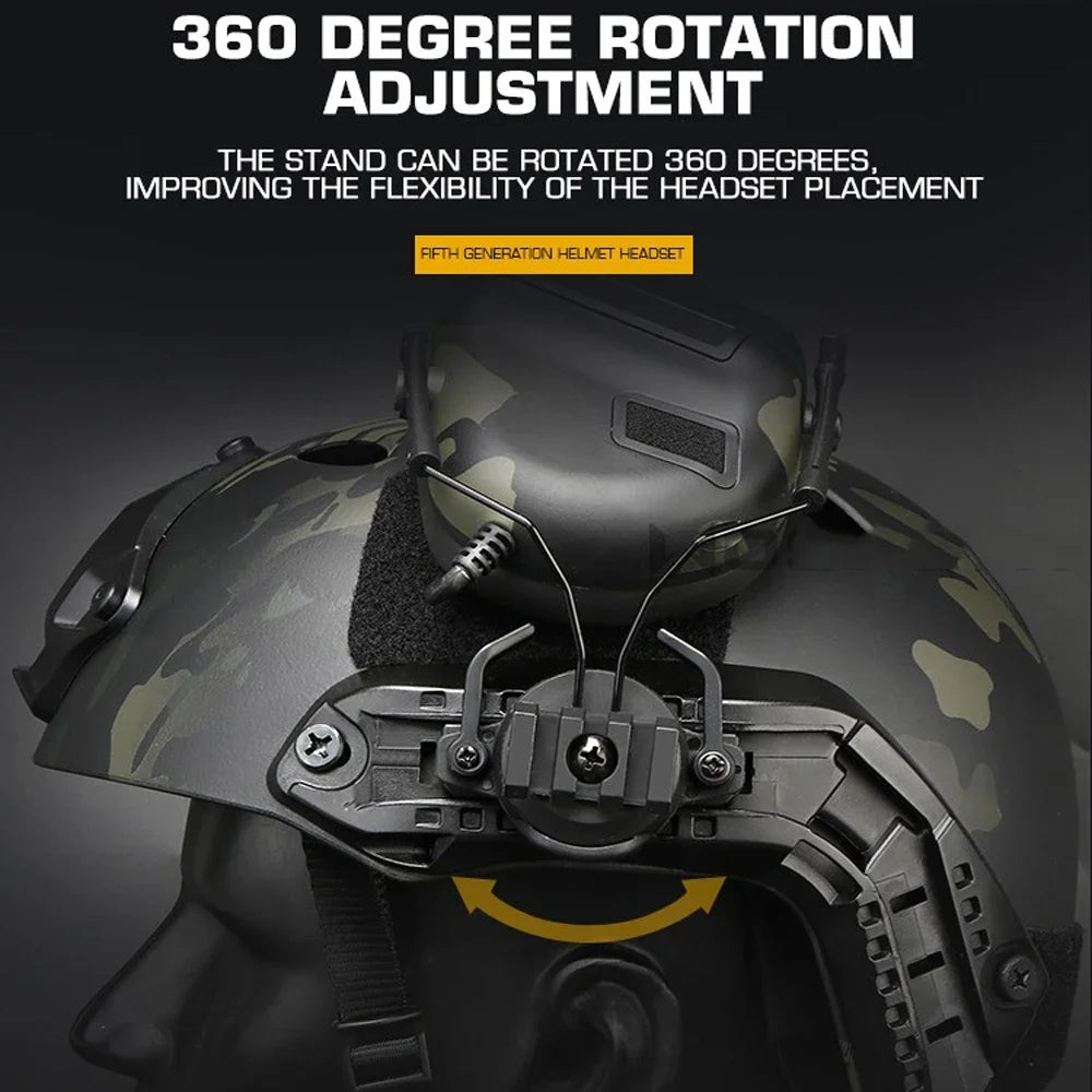 Tactical Headset Non-picking Noise-Cancelling Universal Earphone for Airsoft Helmet Headset Baofeng Radio PTT Adapter