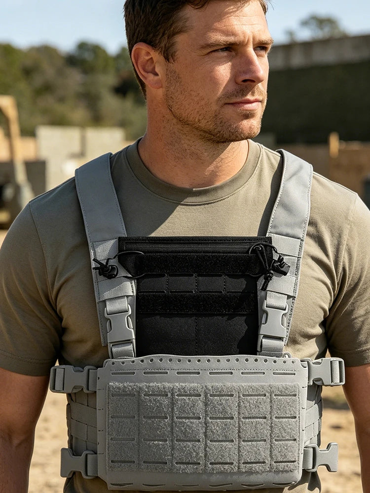 Tactic Chest Rig Reusable Tactic Chest Armor Management Panel Multi-Layer Hunting Vest Panels for Navigation Phone Carrier