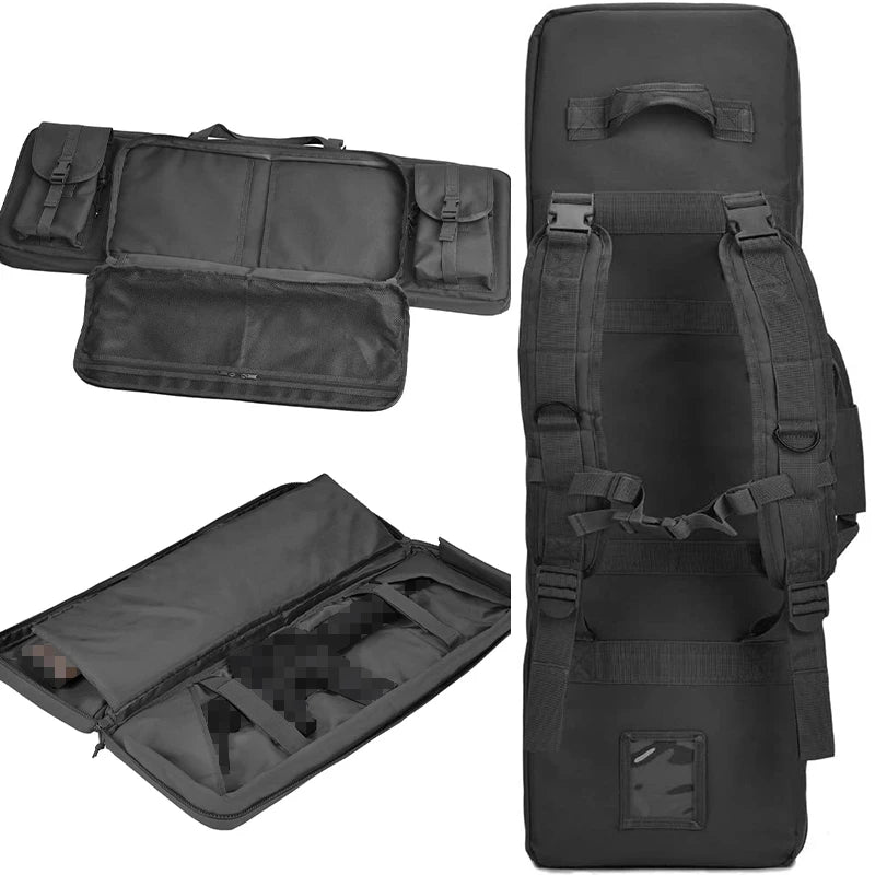 Tactical Rifl Bag Double Gun Case Carbine Backpack with Molle System Outdoor Hunting Reinforced Rucksack for Transportation