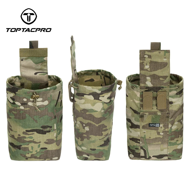 TOPTACPRO Tactical Mini Recycling Pouch EDC Dump Pouch Folding Small Waist Bag Belt Accessories 8534