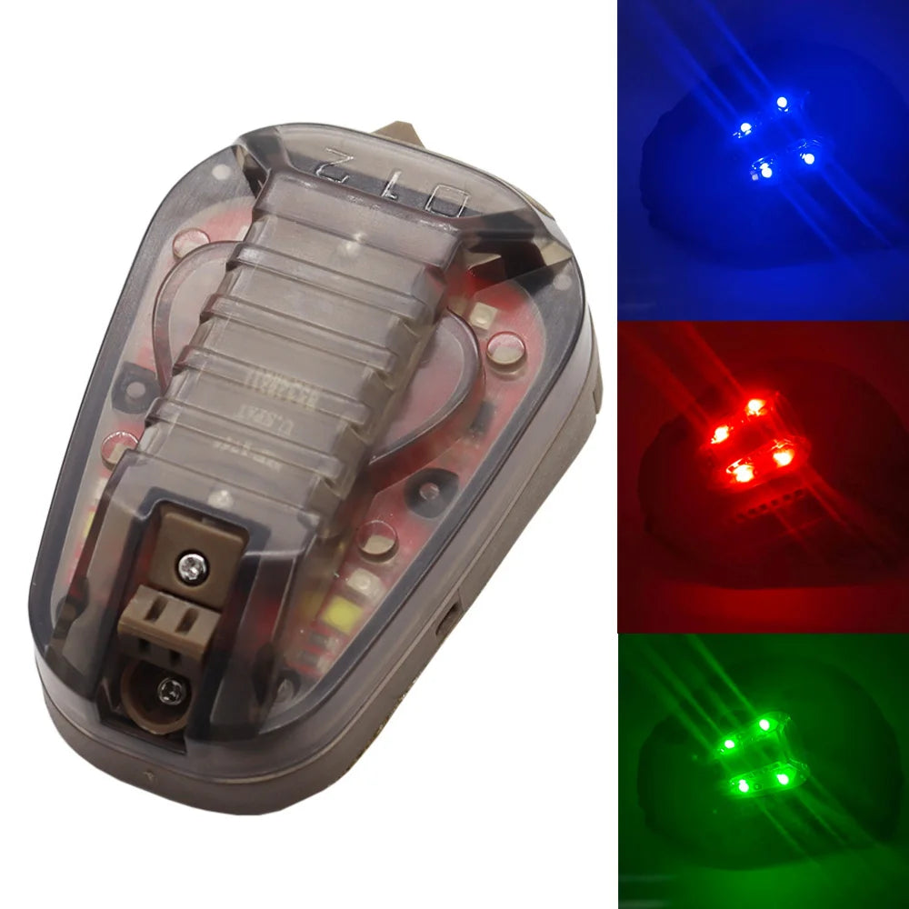 Tactical Helmet Light Survival Signal Light Blue Green Red IR Strobe Waterproof Light Outdoor Sports Helmet Light
