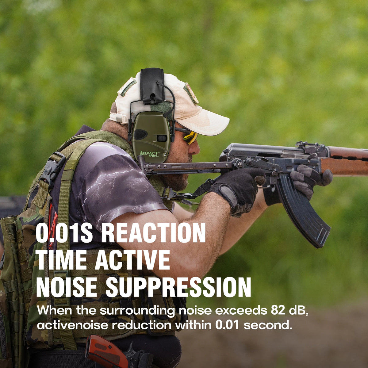 Honeywell Tactical Electronic Earmuffs - Noise Cancelling & Sound Amplification for Shooting Hearing Protection