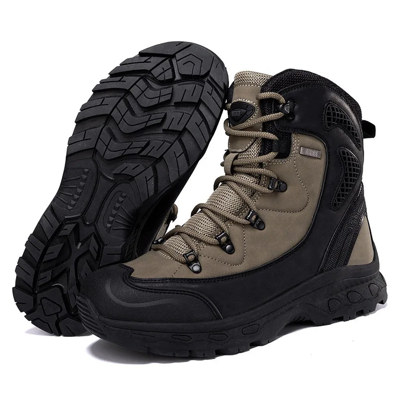 Outdoor Hiking Boots for Men Waterproof Thick Sole Men Boots Brand Plus Size Boots Ankle Man Hiking Shoes